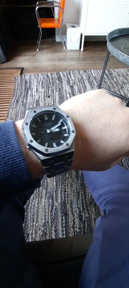 Bracelet Or Pour Casio G-Shock GA-2100 - Style Royal Oak AP, Conversion Luxe, Neuf Avec étiquettes