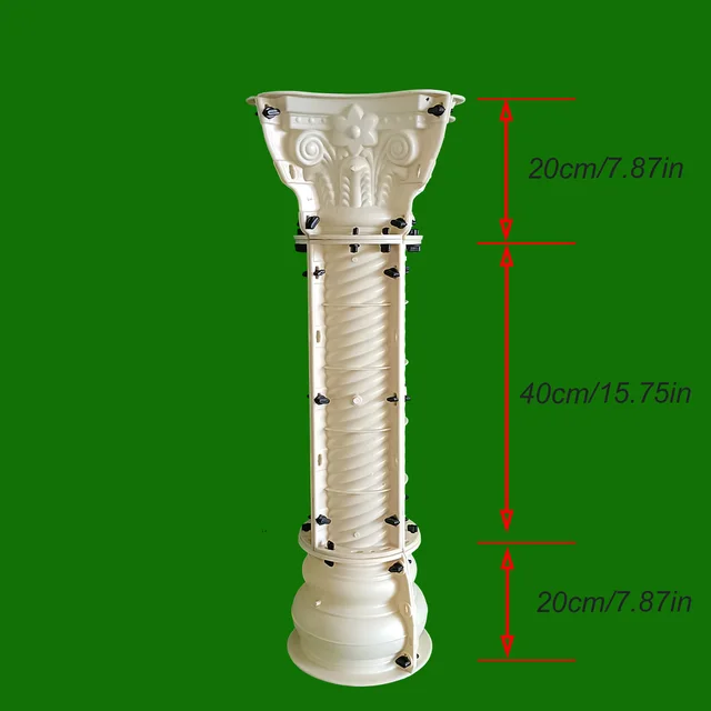 80X15Cm/ 31,5X5.9In Menetes Spirál Római Oszlop Dekoráció Újrafelhasználható Penészpedáns Virág Ülés Gipsz Beton Penész - Image 3