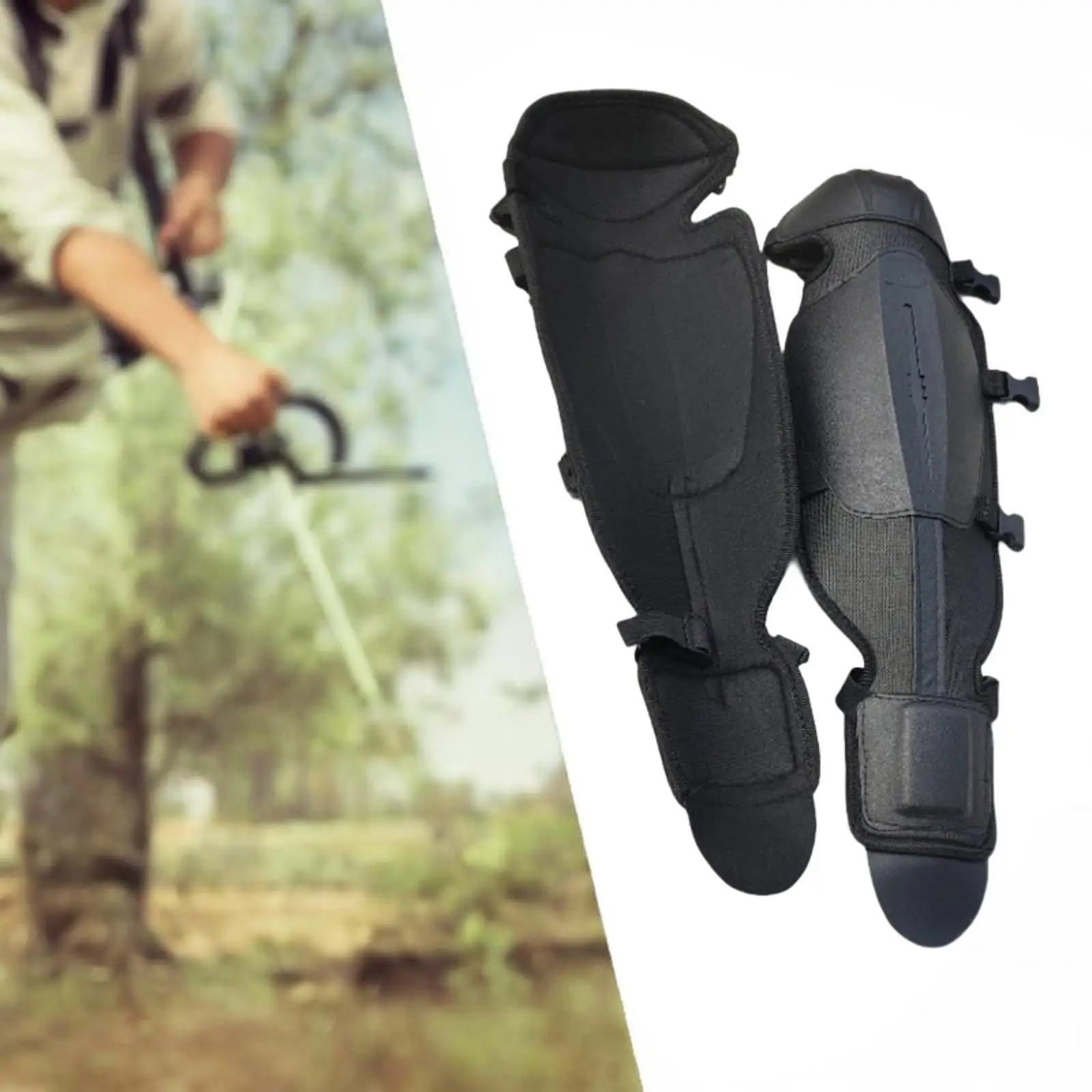 Gardening Knee Pads Trimmer Gaiters Thickened Mowing Shin Guards Leg Protectors for Floor Cleaning Weeds Eating Trimming 2 Pcs knee pad shin protector protective gear set