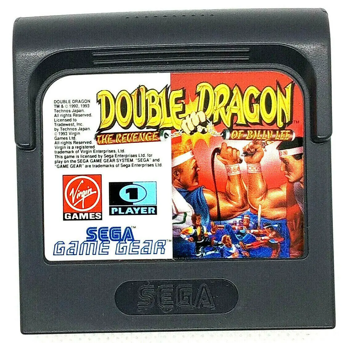 Cartucho de engranaje de juego de 8 bits Double Dragon, la venganza de