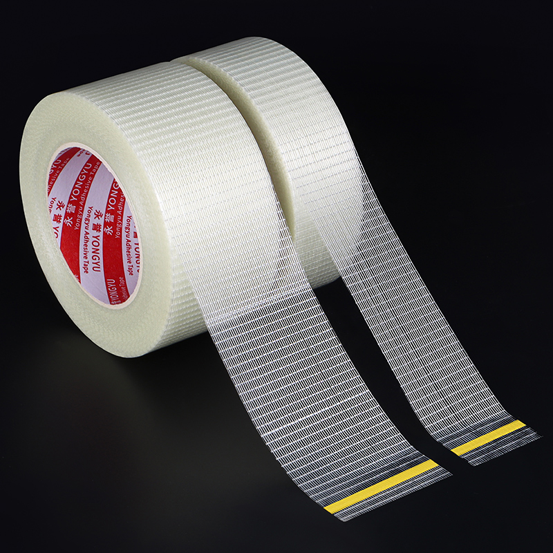 Single-sided Fiberglass Filament Tape Transparent Bi-Directional Filament Strapping Home Appliance Carton Fixed Packing Tape