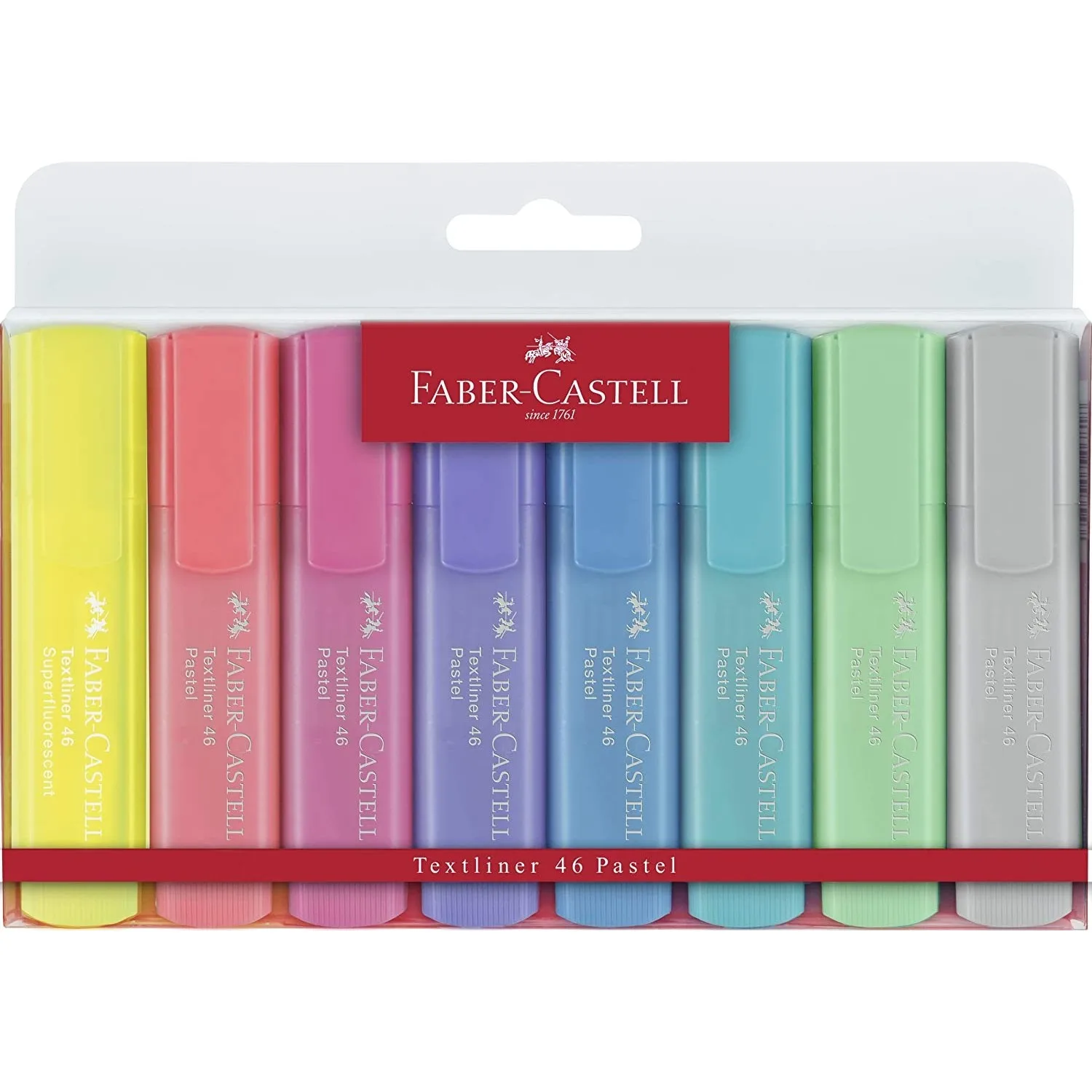 Faber-Evidenziatore Castell 1546, 8 Colori Pastello, Disegno, Marcatura, Presa Di Appunti, Penna Da Colorare