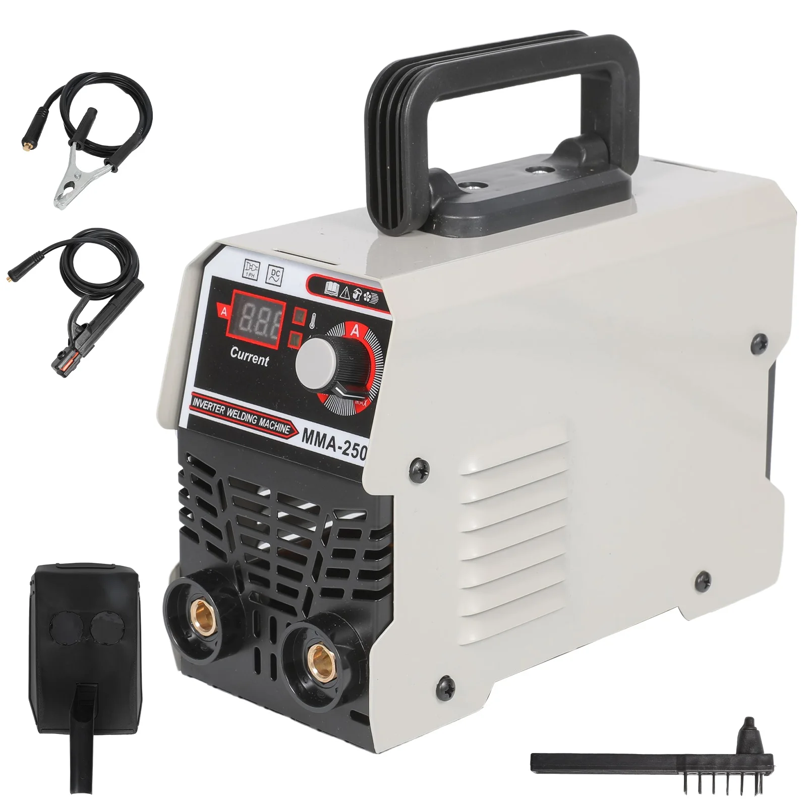 Máquina de soldadura portátil de MMA-250, soldador eléctrico de arco inversor doméstico, máquina de soldadura compacta ajustable de corriente de 220V