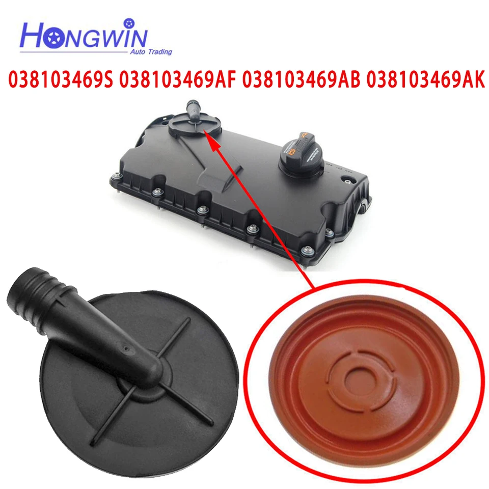Kit Réparation Diaphragme Valve PCV Pour Audi A3 A4 A5 A6 A7 Q3 Q5 Q7 - 4 Pièces - Compatible Réf. 07K103469L