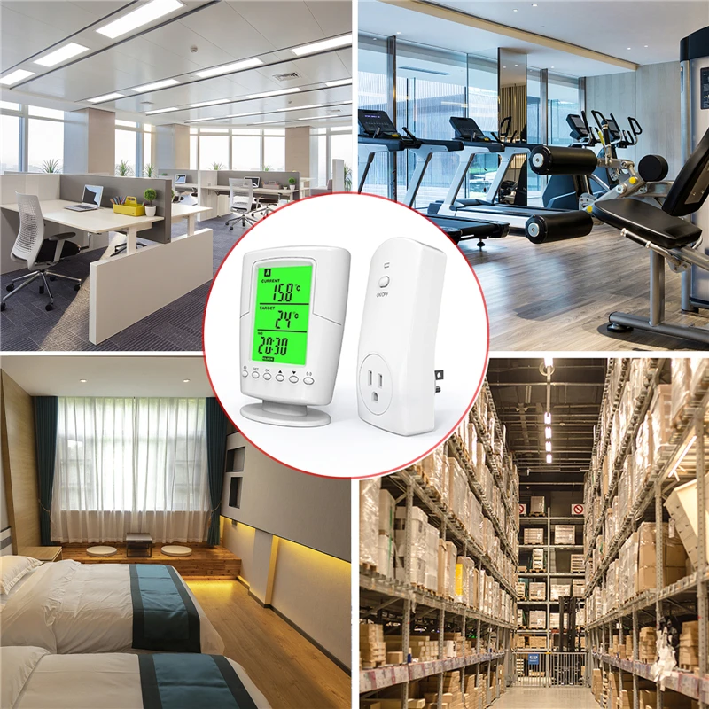 Aace813fc26c54899a3cf58b93b415e47b Smart Wireless Remote Control Thermostat Socket Heating Cooling Program Temperature Controller With LCD Display EU Plug