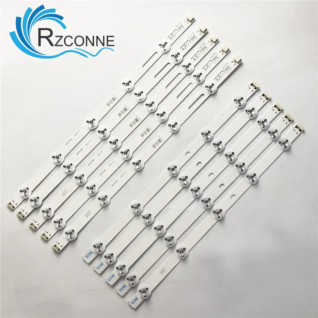 Tira de Luz de Fundo Led 10 Lâmpada para Ves400qnss3d-u02 2d-u01 400dled_slim_rev01 a C-tipo 40ua9300 40ua8900 40fa7100 40ub8600 - Imagem 5