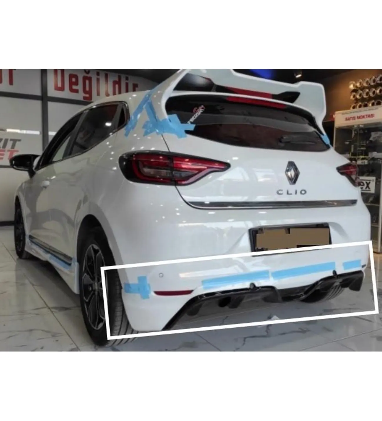 

Рассеиватель для Renault Clio 5 2019-2022-комплект боковых обтекателей, удлинитель, накладка на задний бампер, автомобильный аксессуар для стайлинга автомобиля