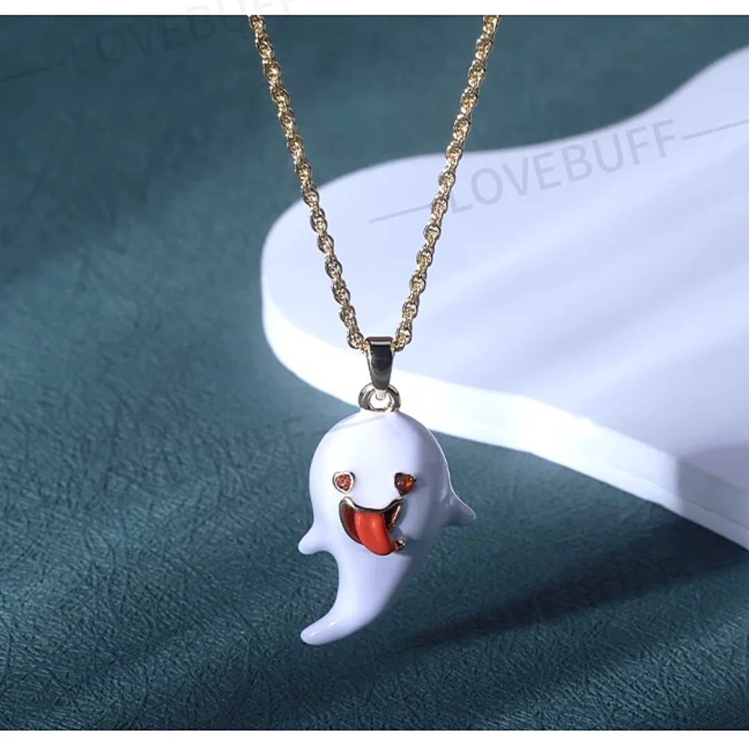 

LOVEBUFF Genshin Impact Hu Tao Ghost Pendant Keychain / Necklace