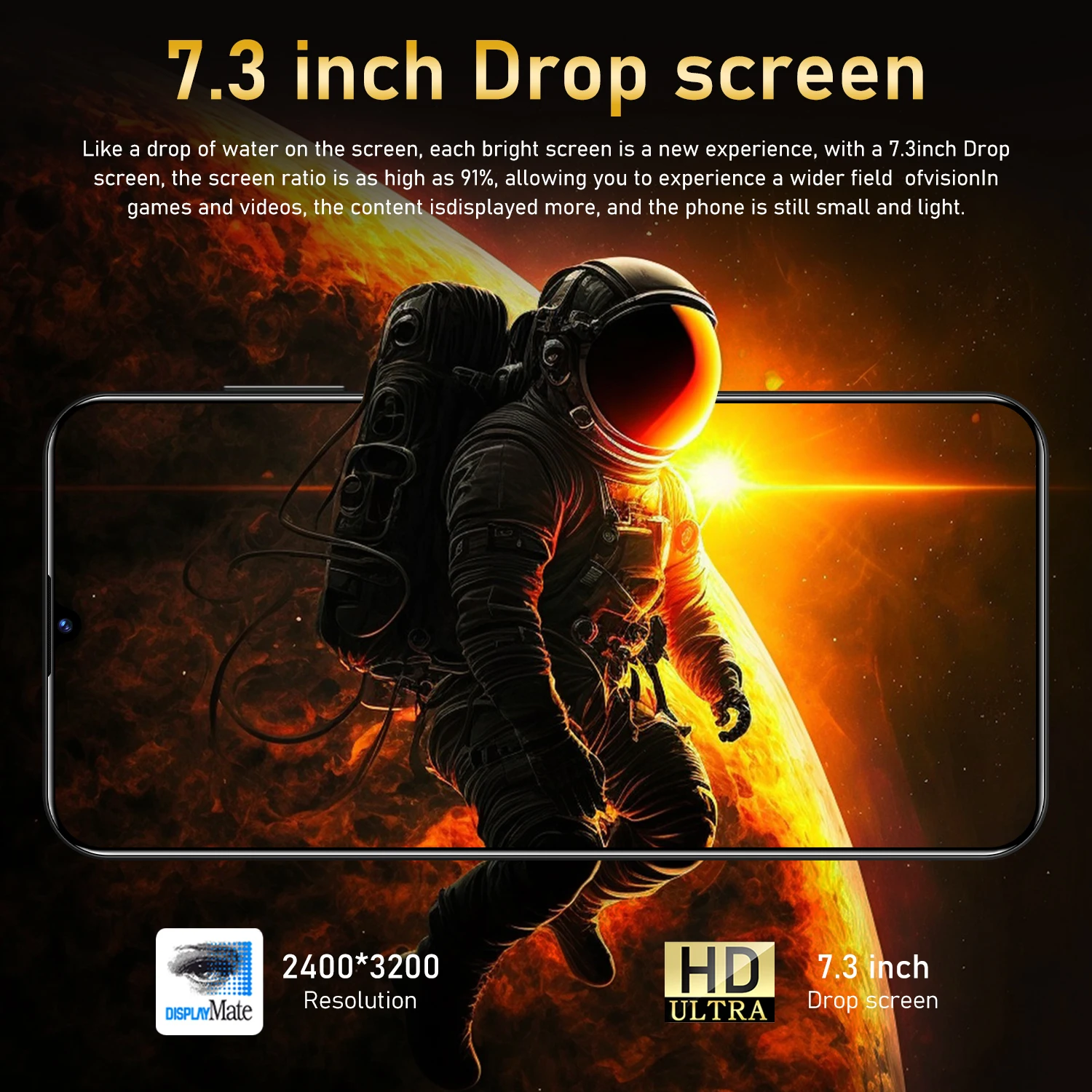 안드로이드 7.3 HD 스크린 스마트폰, X5 프로, 16G + 1T, 5G, 듀얼 심 셀룰러, 잠금 해제, 108MP, 6800mAh 휴대폰, 2024 신제품