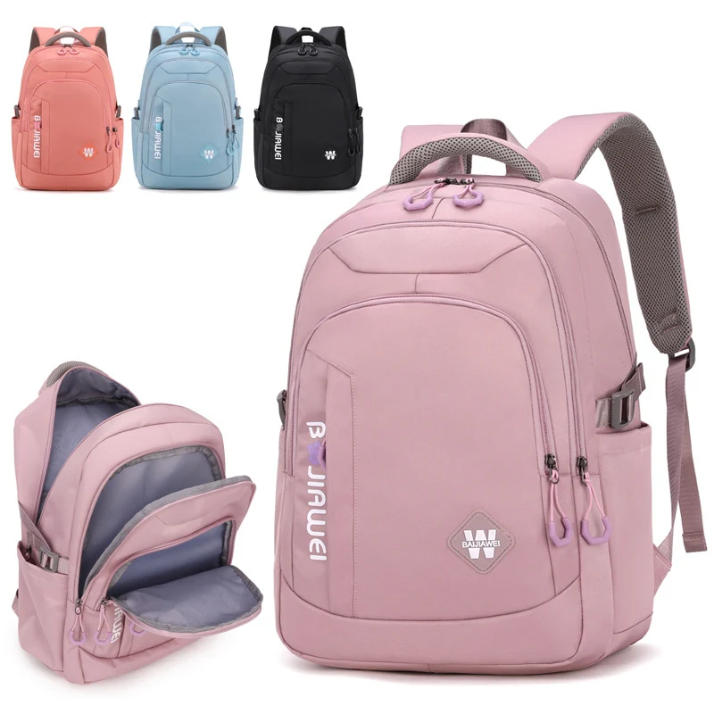 

New Plain Women Travel Laptop Backpacks mochilas College Schoolbag For Teenage Grils Business Back packNylon School Bags