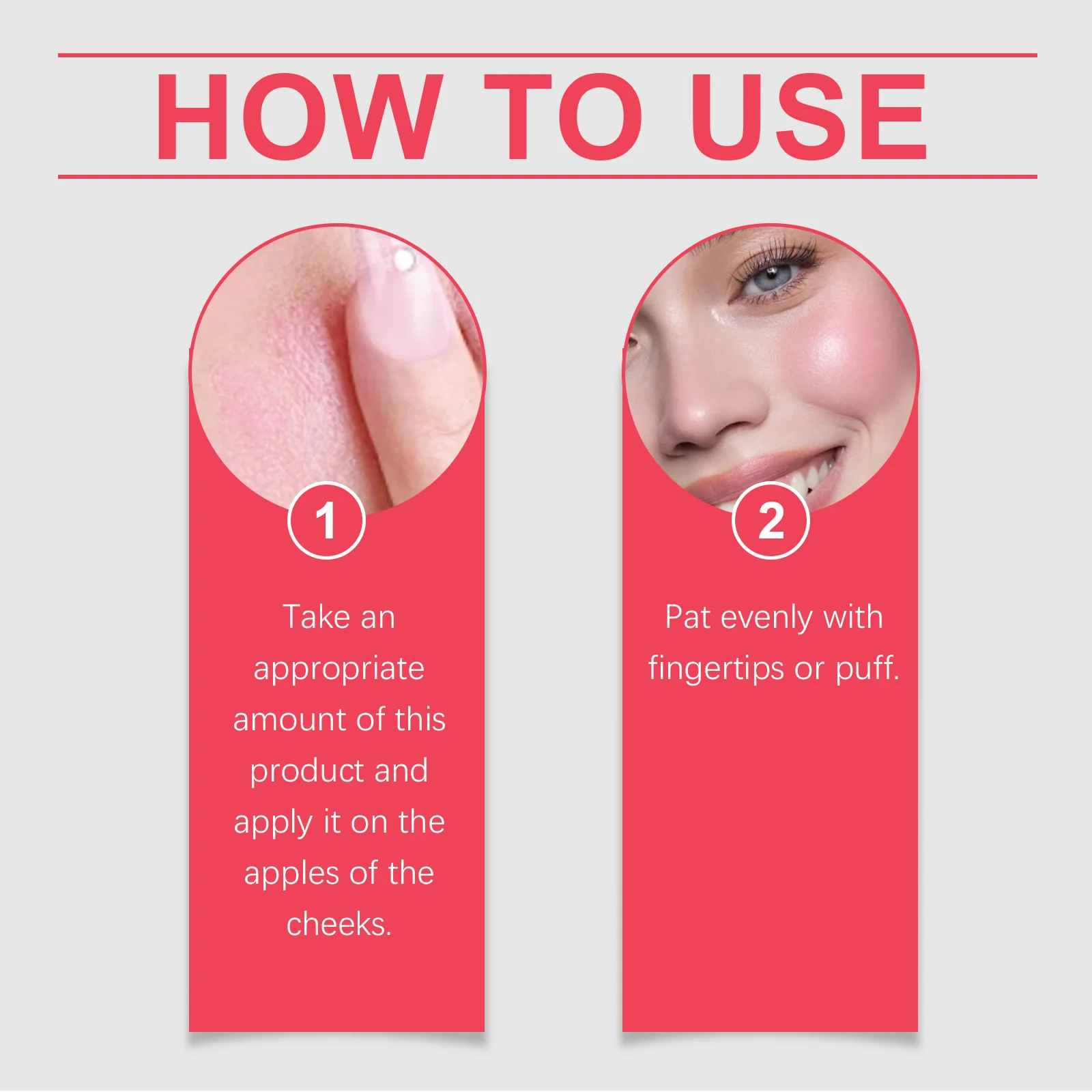 EELHOPE Face Makeup Blush Cream Nourishing Skin Lasting Makeup Waterproof Sweatproof Light Texture Easy to Apply Face Blush