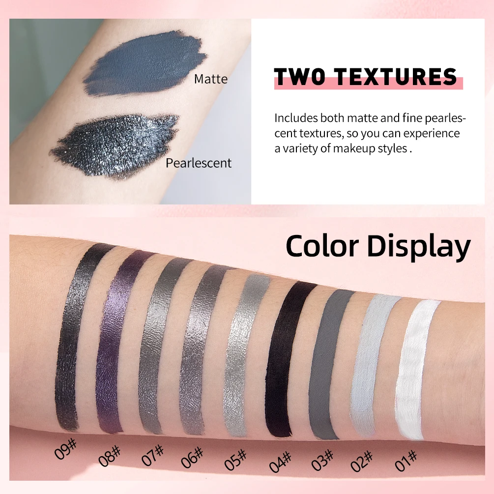 9 Colos Pearlescent Liquid Eyeshadow Sets Diamond Shiny Eyeshadow Stick Pigment Natural Shimmer Makeup Matte Eye Shadow Kits