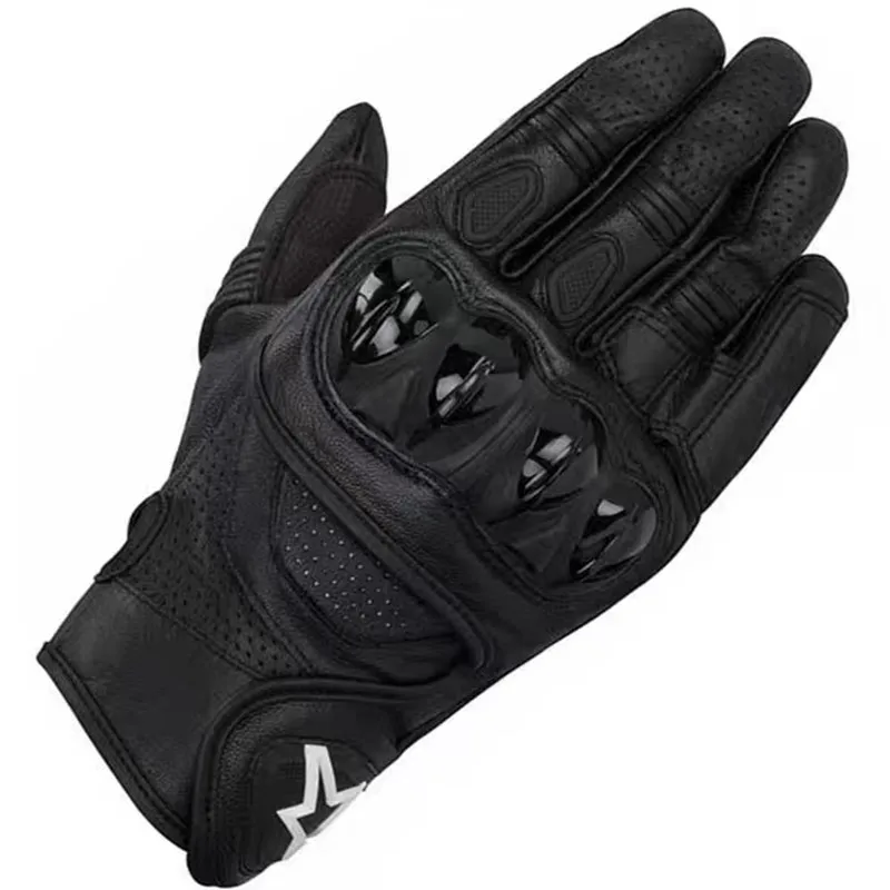 ALPINESTARS Genuine Leather Motorcycle Gloves Breathable Full Finger Guantes Luvas Motocross Gloves Protection Racing Riding 4