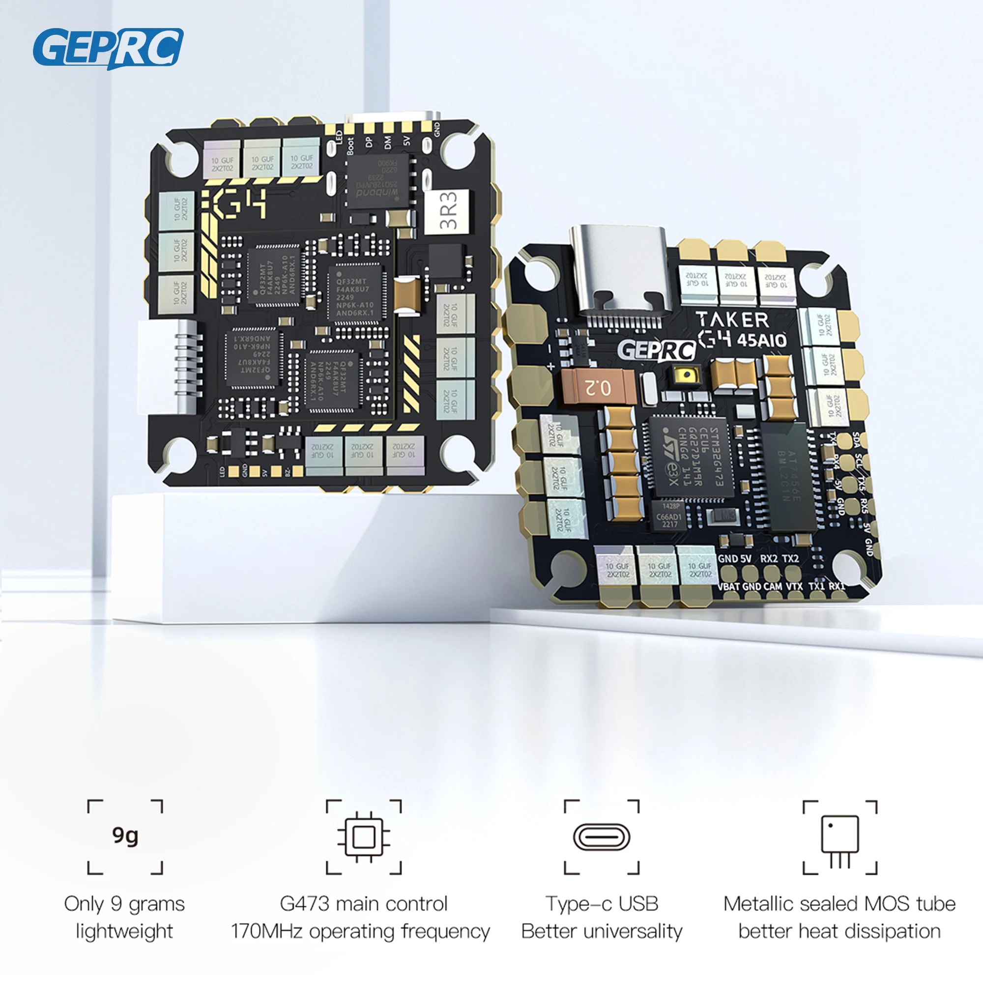 GEPRC TAKER G4 45A AIO Baro OSD G473 Flight Controller BLHELIS 45A ESC FET Directly 2-6S FPV Freestyle Cinewhoop drone accessories