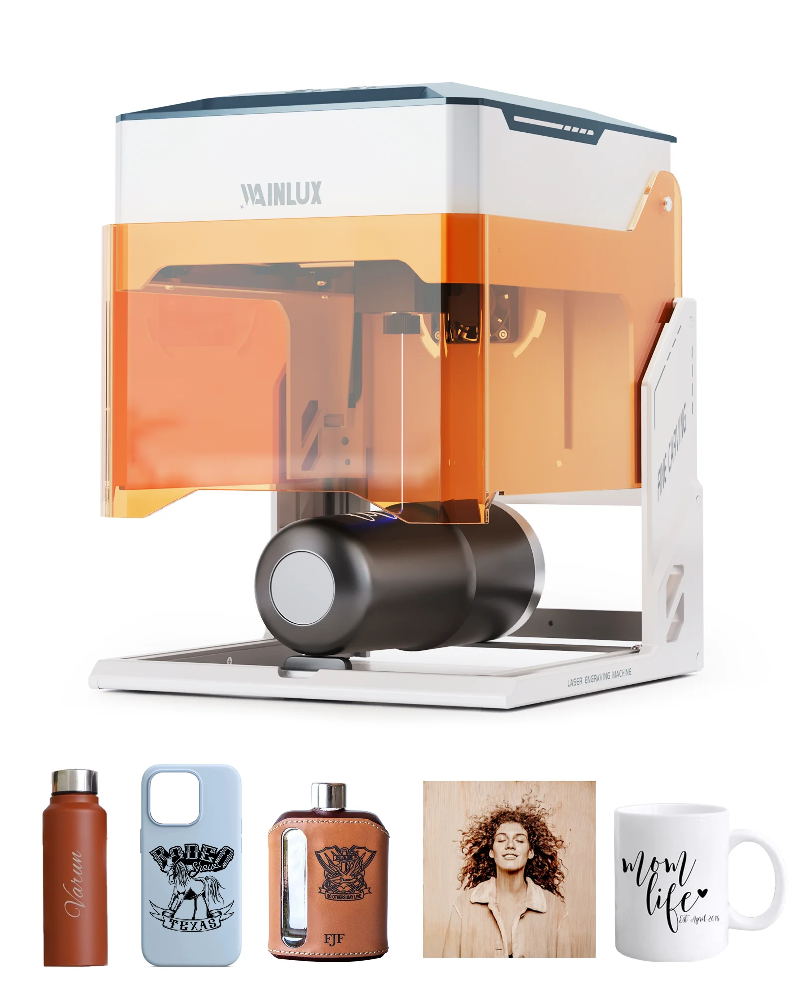 WAINLUX K10 3W 5W レーザー彫刻機、木材、レザー、シリコン、紙