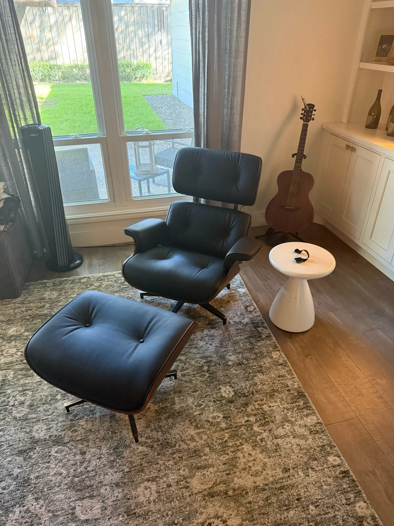 Replica Top Grain Leather Eames Lounge Chair With Ottoman (Premier Tall Version)