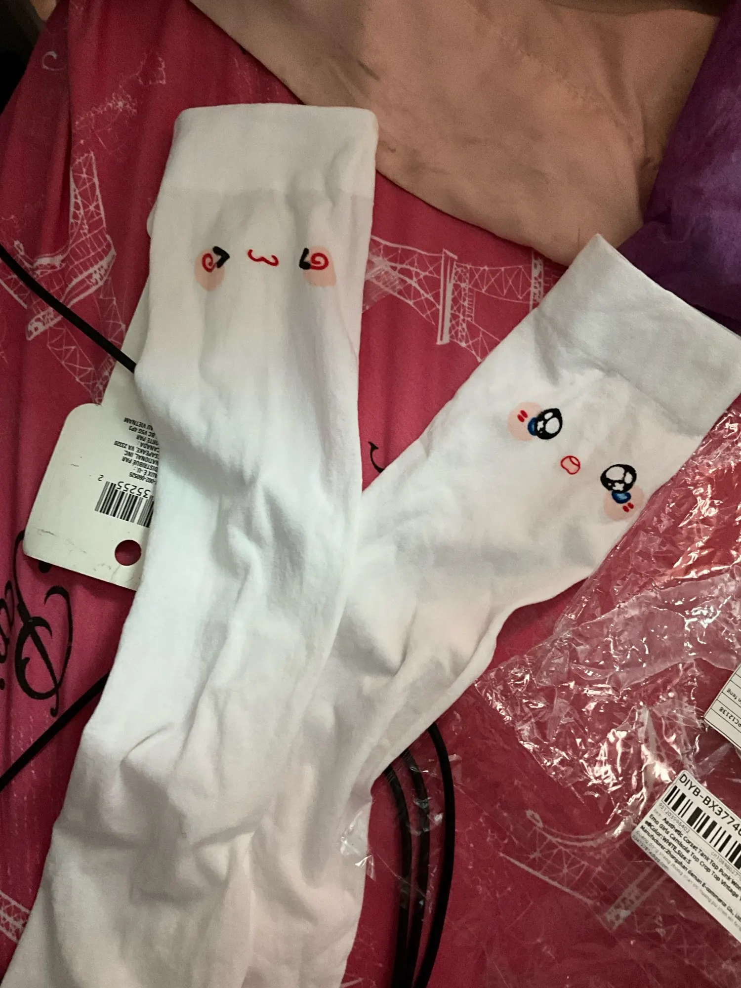 Kawaii Collection of Cute Stockings - Kaomoji Edition photo review