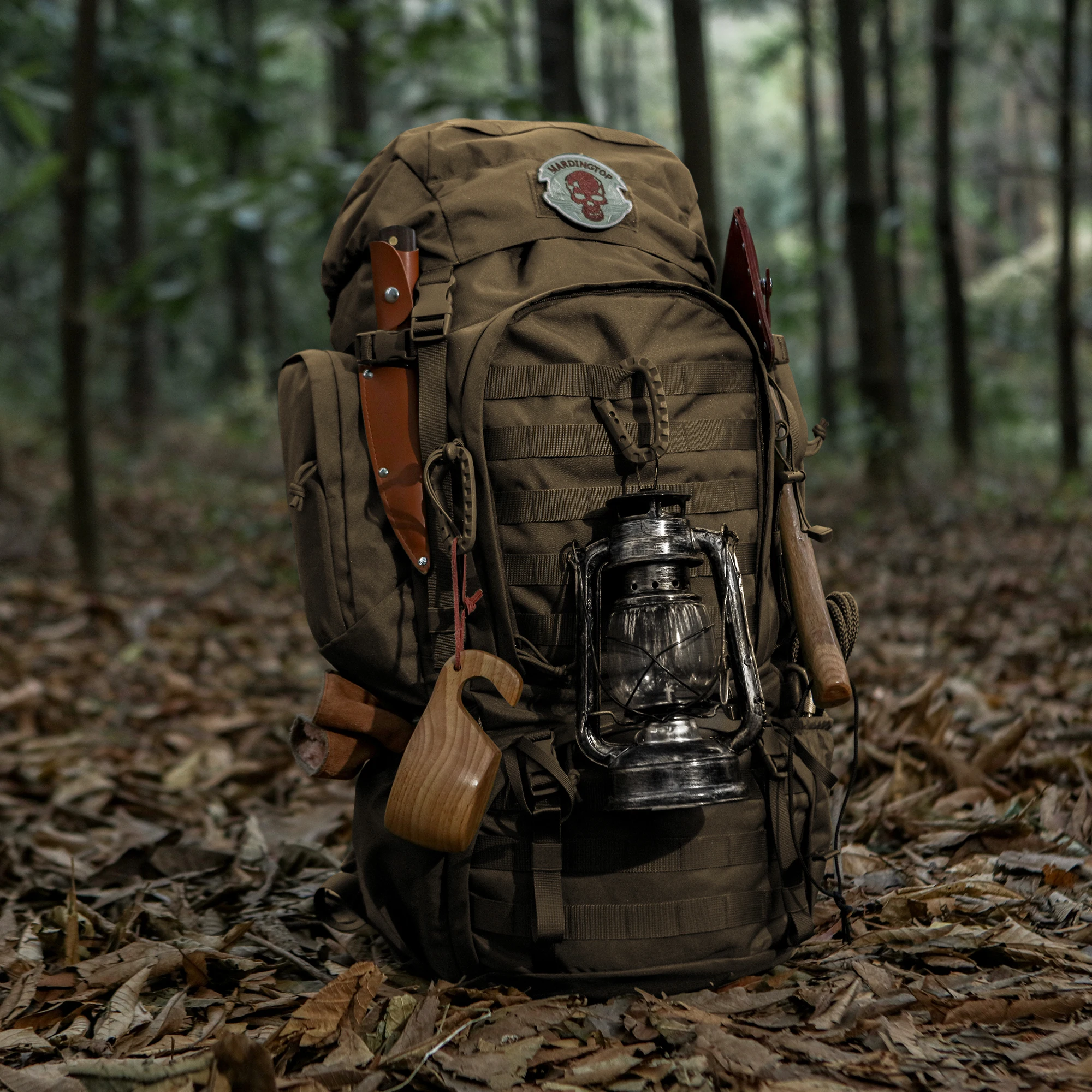 Mardingtop 60L Molle 600D Polyester Hiking Internal Frame Backpacks with YKK Zippers Rain Cover for Camping Bushcraft Military