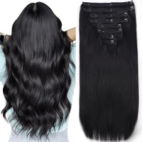 Clip dans les Extensions de cheveux cheveux humains naturel droit sans couture Clip ons Extensions de cheveux pince Invisible ins cheveux pour les femmes Clip ins 1