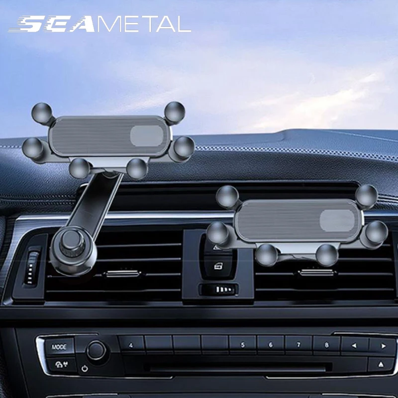 SEAMETAL Upgraded Gravity Car Phone Holder Air Vent Phone Mount 360-Degree Stable Smartphone Support Universal for 4.7-7 inch