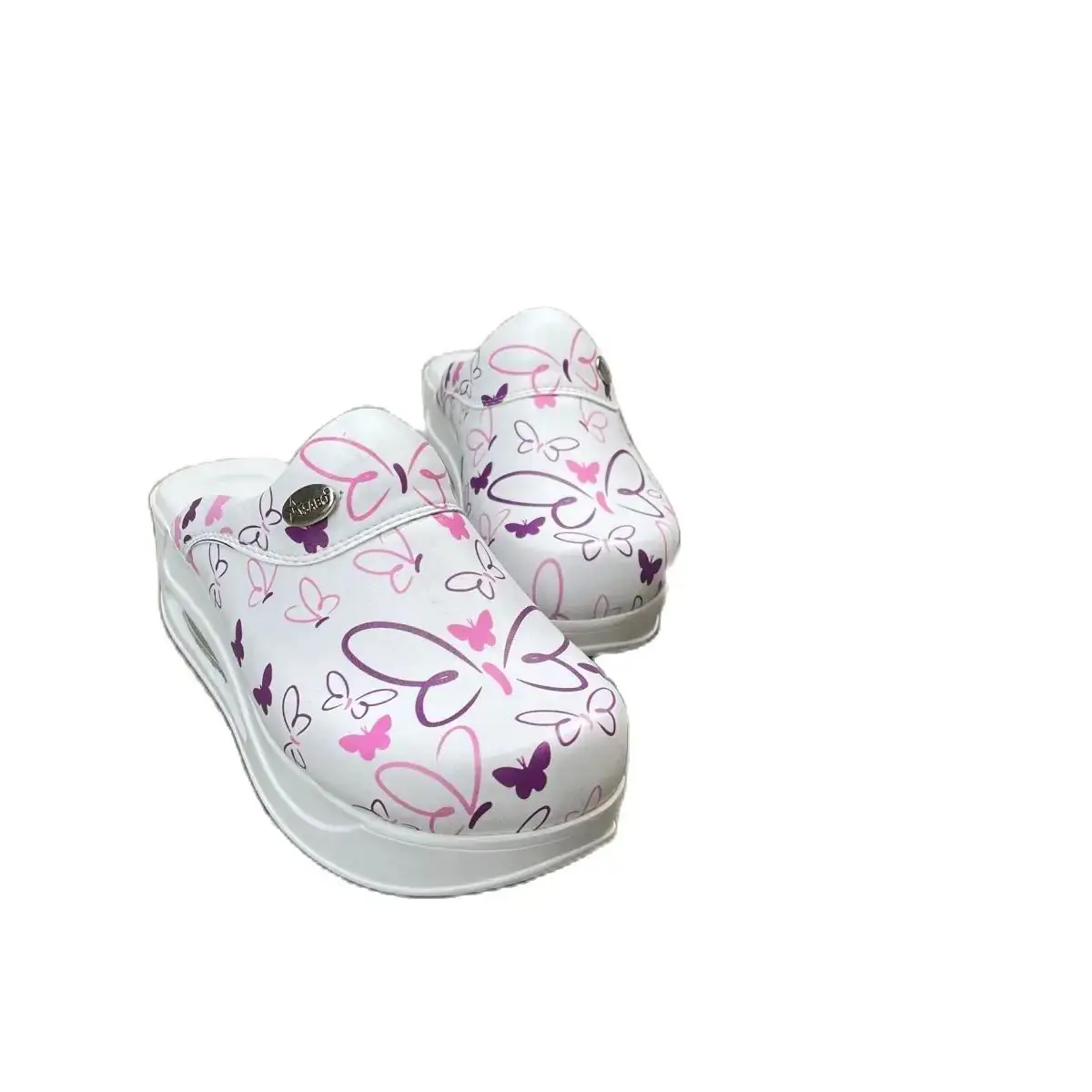 2024 Trending nurse clogs Medical Shoes  nursing Women Orthopedic Sabo Doctor Leather Platform Chef Orthopedic Comfort  Slippers