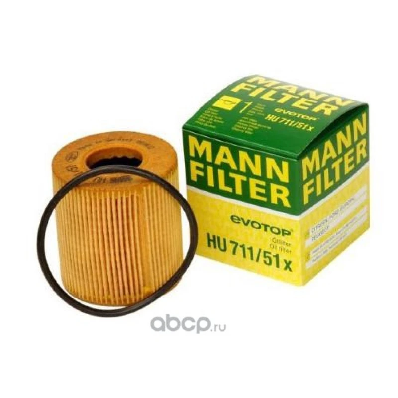 Фильтр масляный для Peugeot Expert 2 2007-2017 MANN-FILTER HU 711/51 X Пежо Эксперт Масляные фильтры
