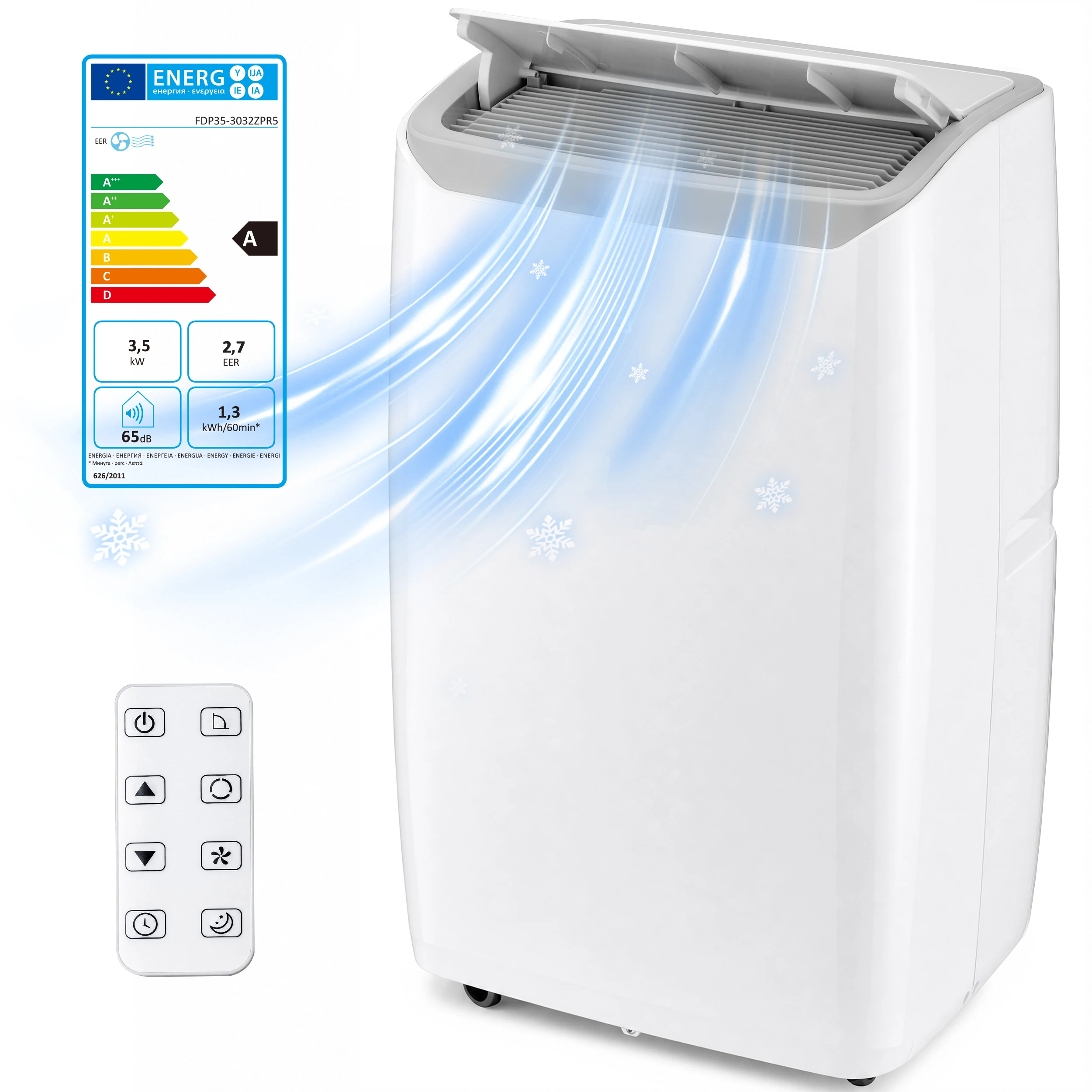 12000 BTU/H, przenośny klimatyzator 5-w-1 z EU za $378.62 / ~1460zł