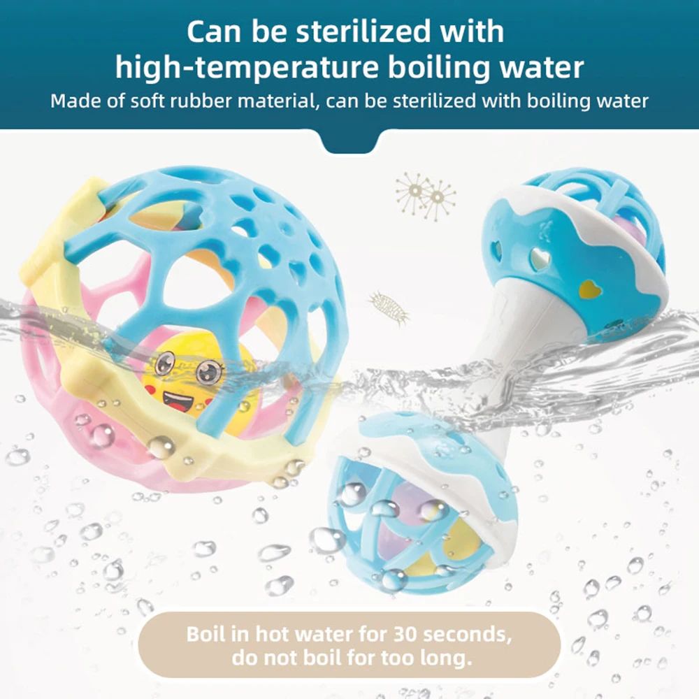 Baby toys，Baby rattle, fine motor and sensory toy, Suitable for infants aged 3, 6, 9, and 12 months 2