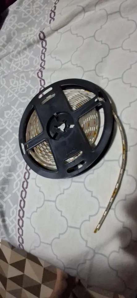 Fita Tira De Led 5050 5m Leds A Prova D'agua Branco Quente com silicone (Sem Fonte) photo review