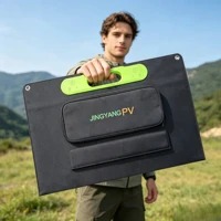 Panneau solaire monocristallin pliable ETFE 60W, module solaire étanche, générateur solaire portable pour station d'alimentation, camping, jardin, camping-car, caravane, bateau, charge de batterie 12V 4