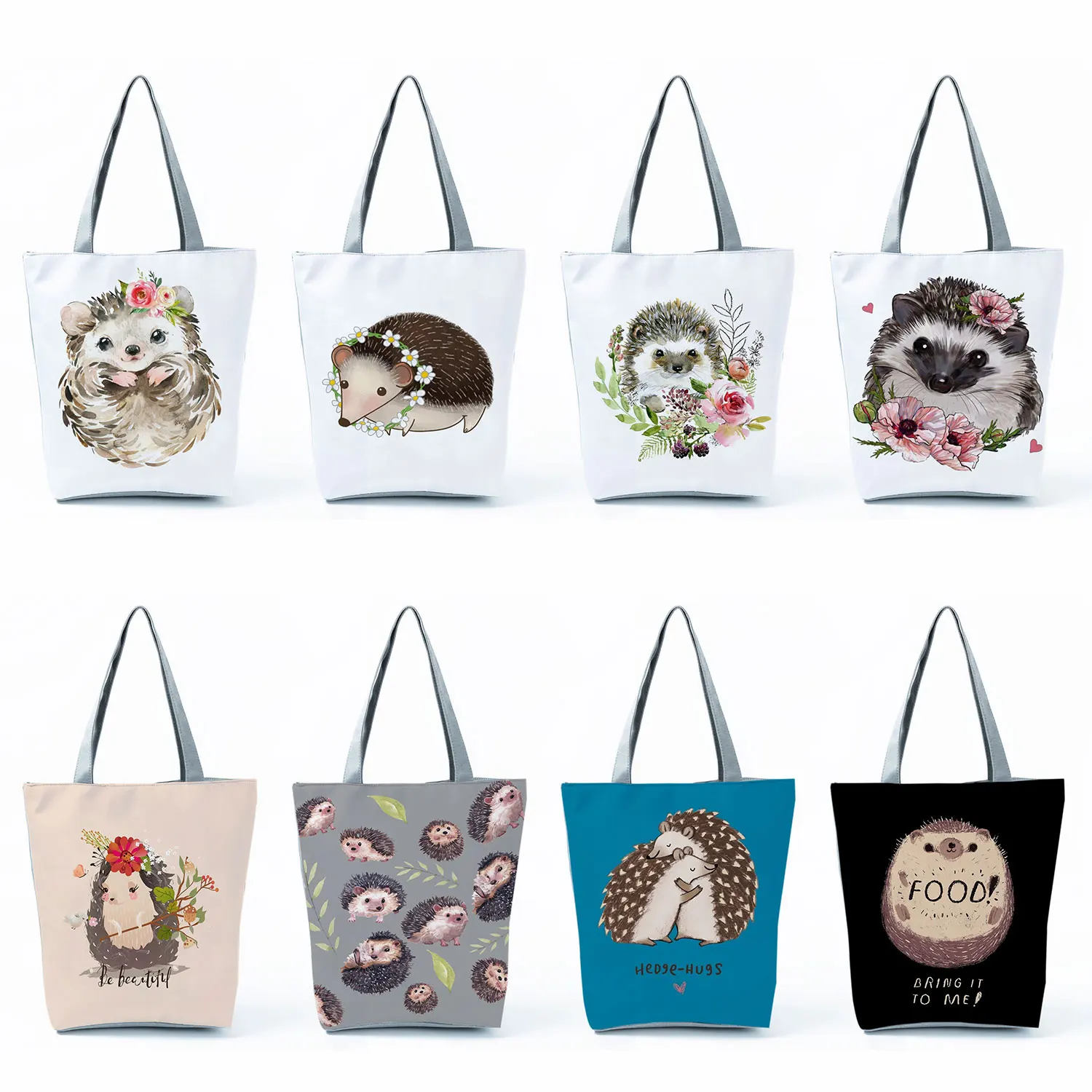 Handbags Women Bags Hedgehogs Shopping Bags Cartoon Bags