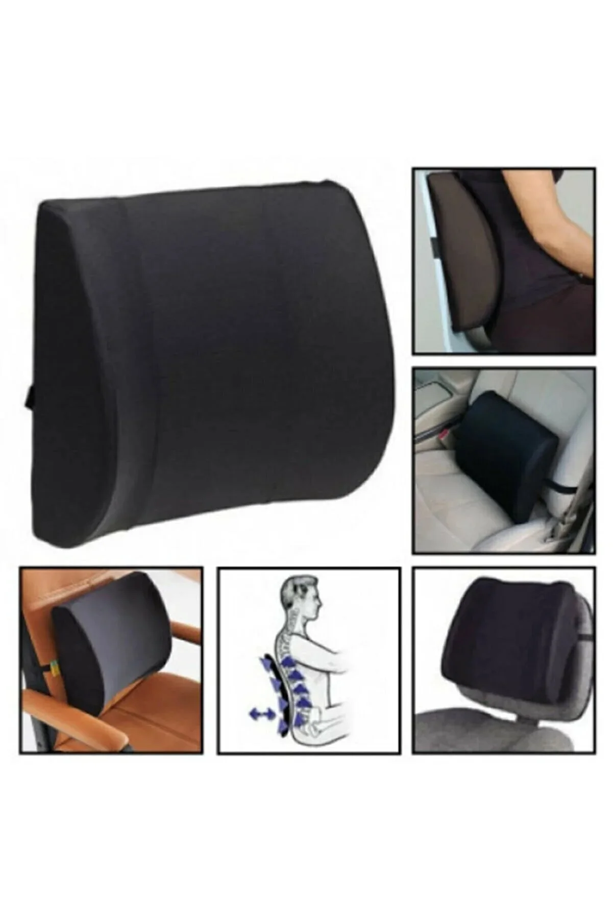 

Дорожная Автомобильная подушка для спины Coccyx, ортопедическая массажная подушка из пены с эффектом памяти, Подушка для спины стула, Подушка для спины офисной каллипийской терапии