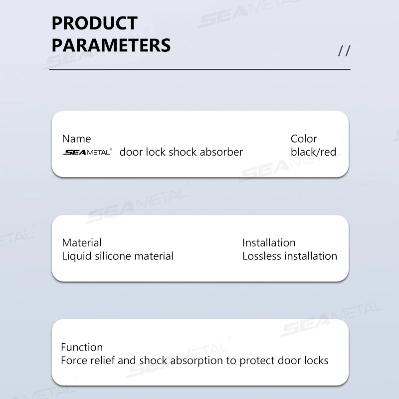 SEAMETAL Enhanced Soundproof Silicone Car Door Cushion Pad