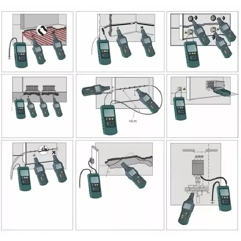 MS6818 Cable Metal Pipe Finder Underground Tester Short Circuit Interruption Detection 30-400V AC/DC Professional Cable Locator 4
