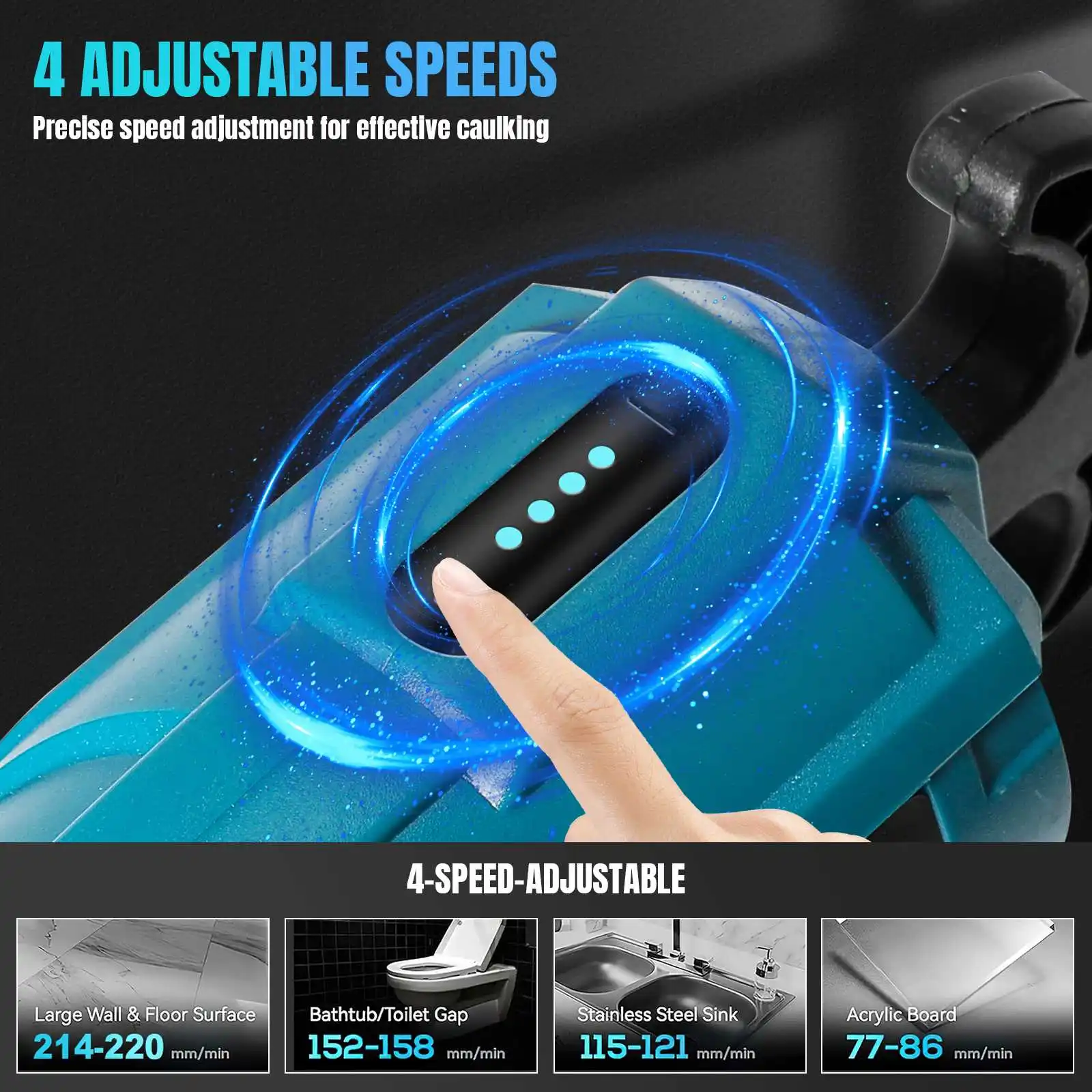 Λεπτομερής άποψη της μπροστινής περιοχής του ακροφυσίου του πιστολιού σιλικόνης