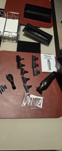 Kemei 2299 barbeiro aparador de cabelo sem fio 0mm zero lacunas escultura clipper detalhe profissional máquina corte acabamento elétrico photo review