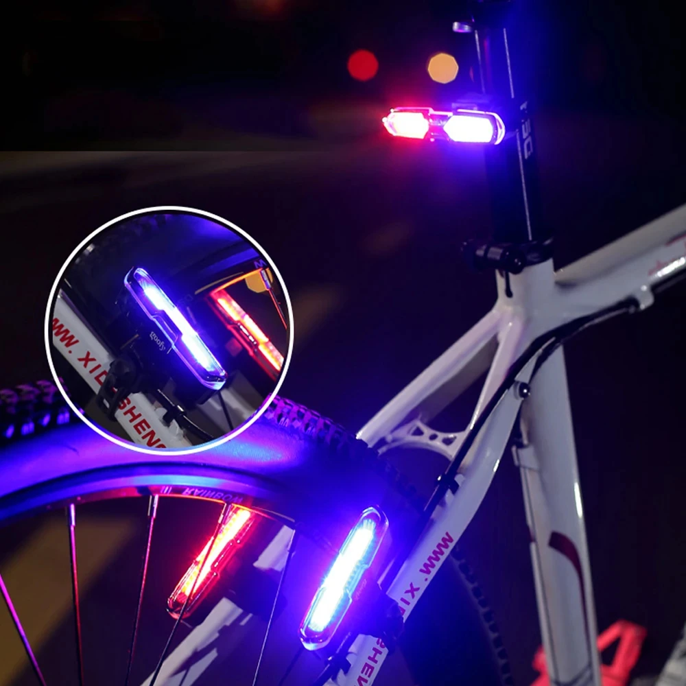 รูปสินค้า ไฟท้าย LED ชาร์จ USB ความปลอดภัยสูง สำหรับจักรยาน
