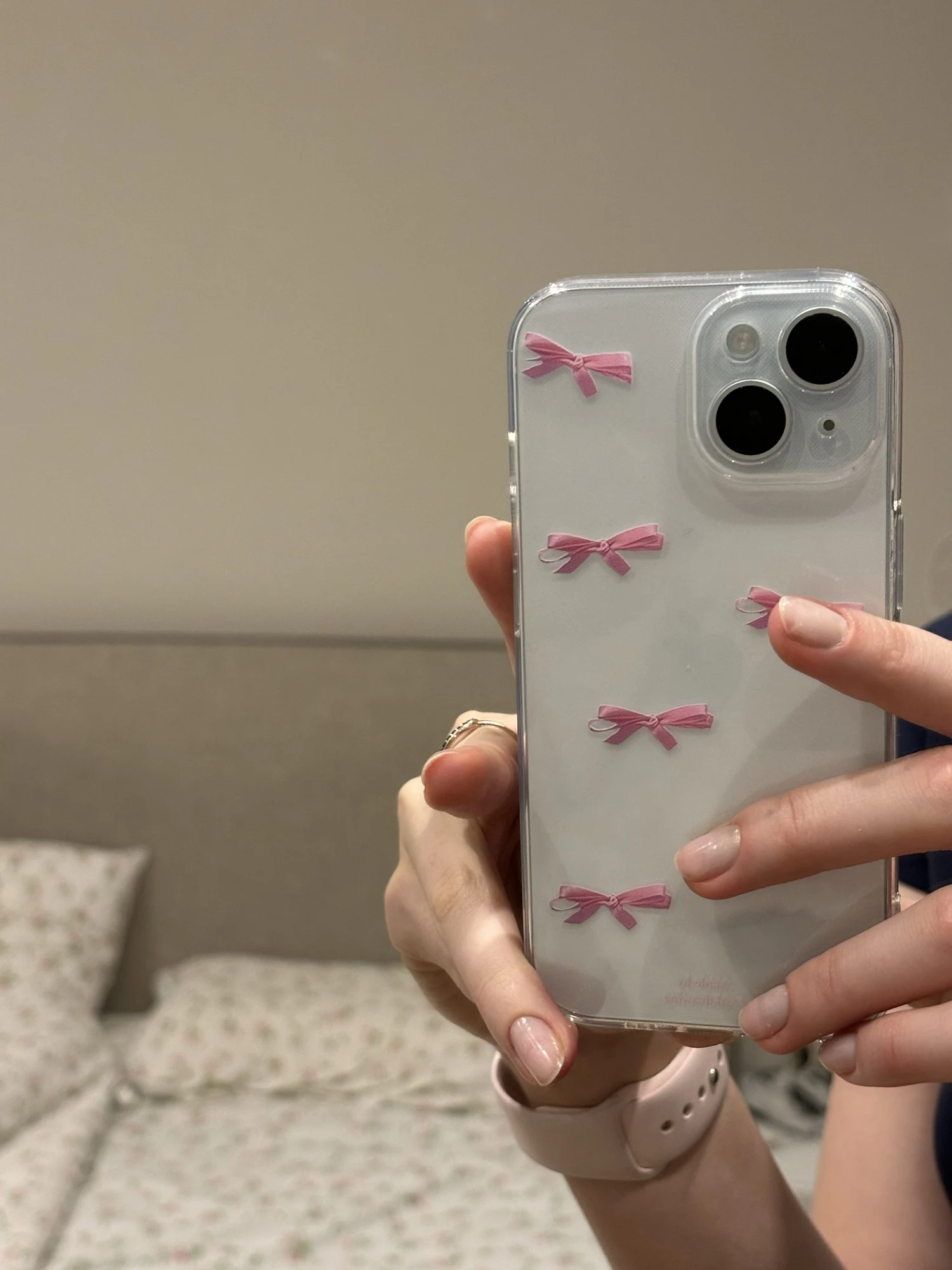 Cute Pink iPhone Case, customer photo