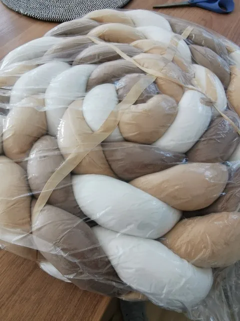 3 Knotted Newborn Baby Crib Bumper Bed Braid Baby Room Decor  Pillow Cushion Bumper for Infant Bebe Crib Protector