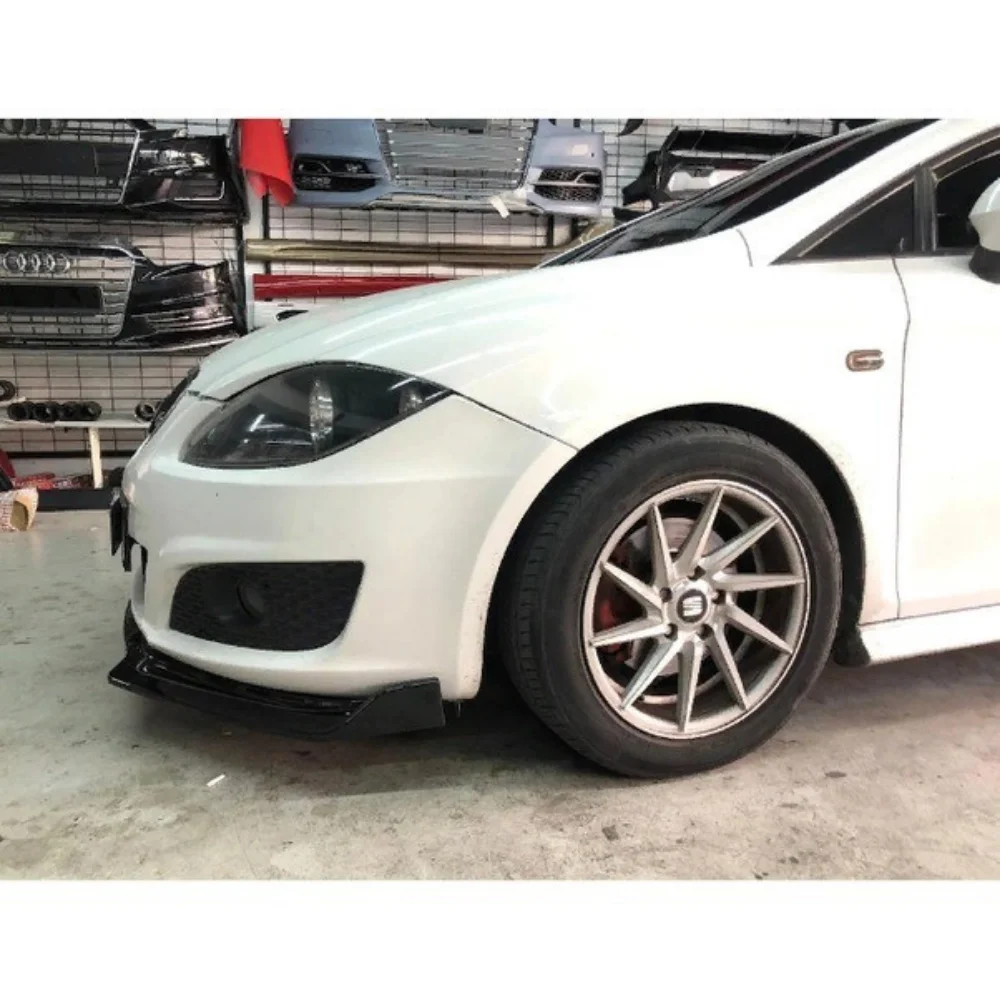 3 Stück Vordere Stoßstangen Lippe Für Sitz Leon Mk2 2015-2018 Karosserie-Kit Autozubehör Spoiler Splitter Diffusor Außen Teile Tuning