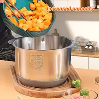 Hachoir Électrique 500W 5L 220V, Broyeur à Viande 3 Vitesses avec Lame Cyclonique 5 Lames en Acier Inoxydable 460, Démontable et Facile à Nettoyer, Robot Culinaire 6