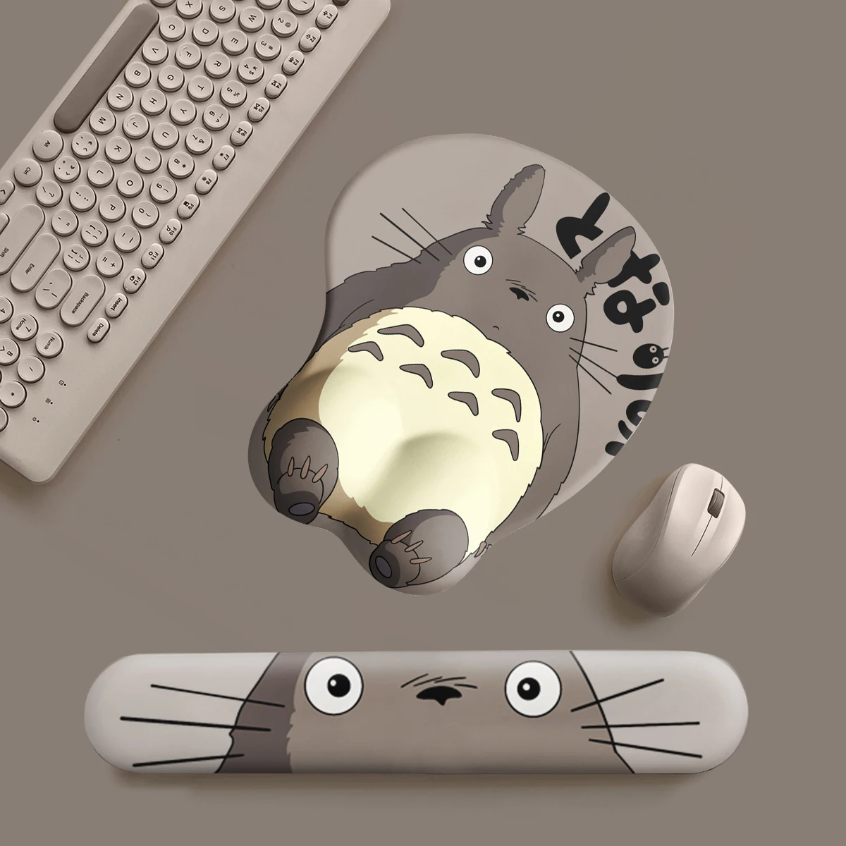 CuteCatWristProtectorErgonomicWhiteMousePadSiliconeGuardAntislipSoftKeyboardHand