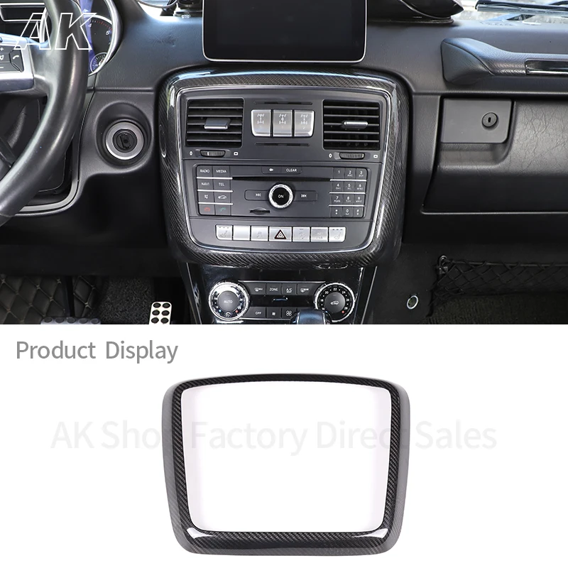 

Автомобильная Центральная панель управления для Mercedes-Benz G-Class W463 2012-2018 гг., из углеродного волокна, декоративная наклейка на панель CD, автомобильный аксессуар