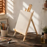 Solid Wood Table Easel Three Sizes Small Medium Large Three Tones Natural White Black Foldable Adjustable for Canvases Paintings Photos Cafe Menus Interior Decoration 7