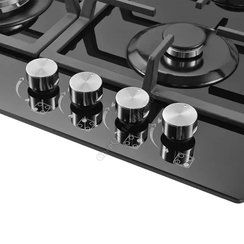 Cooktop Gas 4 Burners Home  Commercial Gas stovetop Stainless steel Gas Stove Gas Hob Stovetop Tempered Glass Cooktop 2