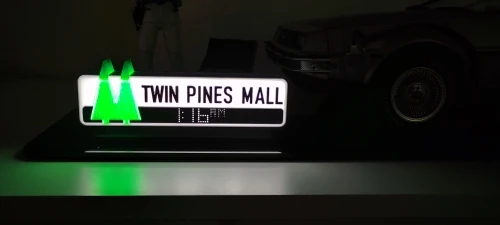 バックトゥザフューチャー TWIN PINES MALL 電飾看板 模型 バックトゥザフューチャー TWIN PINES MALL 電飾看板 模型