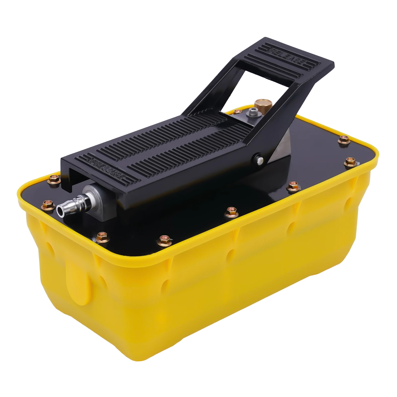 10000PSI Air Hydraulic Foot Pedal Jack Pump 2.3L Rotary Lift Reservoir Capacity 0.75-0.95/Lmin for Auto Body Frame Machines hhb 70bq air hydraulic foot pedal pump 10 000psi auto body frame machines pneumatic