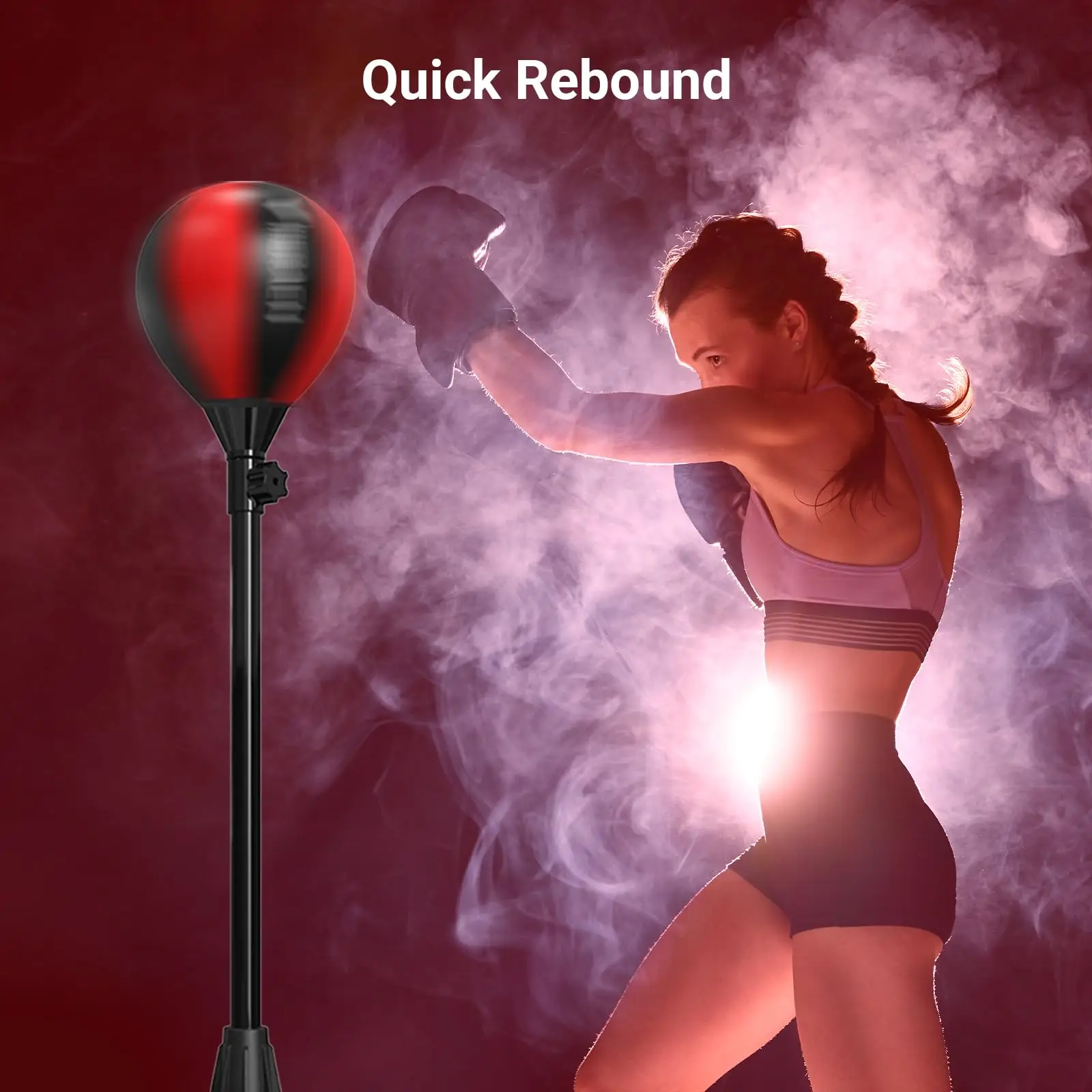 MERACH Punching Bag with Stand Punching Bag for Adults & Teens Adjustable Height Boxing for Stress Relief & Fitness Home Gym