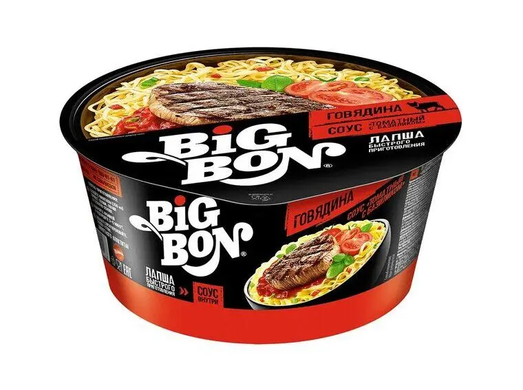 Упаковка 24 пачки Лапша Big Bon