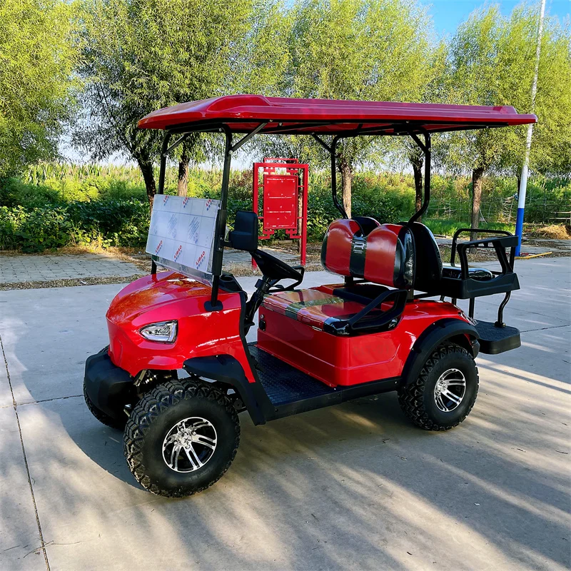 

Классическая умная низкоскоростная электрическая тележка для гольфа открытого типа электрическая экскурсионная четырехколесная пляжная внедорожная электрическая тележка 2022